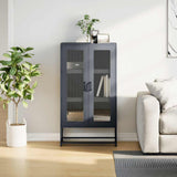 Highboard Anthracite 68x39x123 cm Steel - Top-Down View