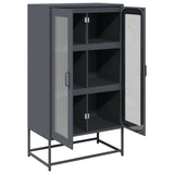 Highboard Anthracite 68x39x123 cm Steel - Rear View