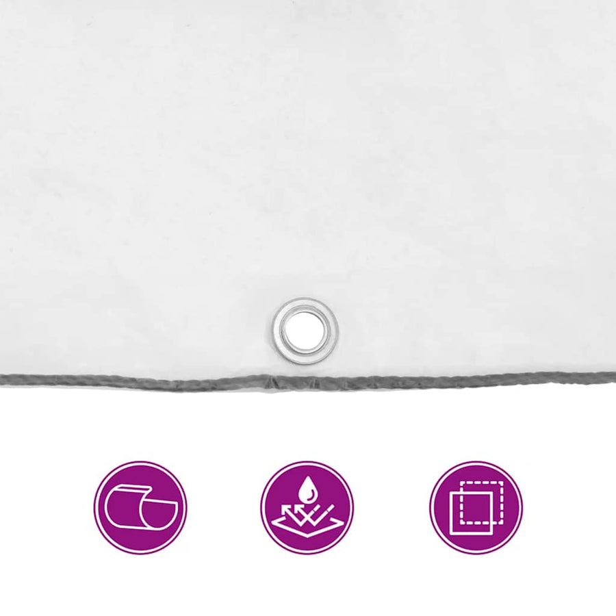 Clear Tarpaulin with Eyelets 3x3 m Polyethylene