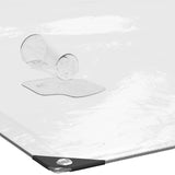 Clear Tarpaulin with Eyelets 3x5 m Polyethylene - Top-Down View