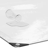 Clear Tarpaulin with Eyelets 3x8 m Polyethylene - Top-Down View