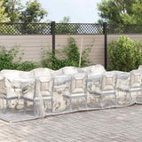 Clear Tarpaulin with Eyelets 3x6 m Polyethylene - Front View