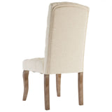 Dining Chairs 6 pcs Beige Linen-Look Fabric