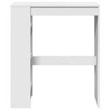 Bar Table with Racks White 90x40x103.5 cm Engineered Wood - Top-Down View