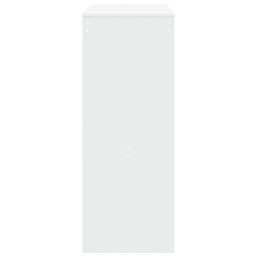 Bar Table with Racks White 90x40x103.5 cm Engineered Wood