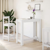 Bar Table White 102x50x103.5 cm Engineered Wood - Side View