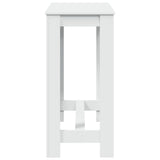 Bar Table White 102x50x103.5 cm Engineered Wood - Rear View