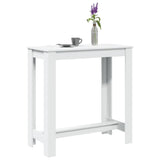 Bar Table White 102x50x103.5 cm Engineered Wood