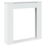 Fireplace Surround White 100x20x100 cm Engineered Wood - Front View