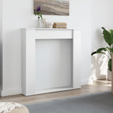 Fireplace Surround White 100x20x100 cm Engineered Wood - Side View
