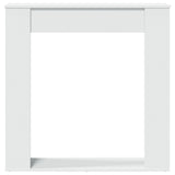 Fireplace Surround White 100x20x100 cm Engineered Wood - Top-Down View