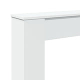 Fireplace Surround White 100x20x100 cm Engineered Wood - Close-Up Angle