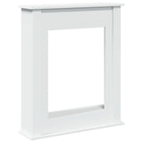 Fireplace Surround White 75x20x87,5 cm Engineered Wood - Front View
