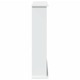 Fireplace Surround White 75x20x87,5 cm Engineered Wood - 45-Degree Angle