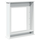 Fireplace Surround White 75x20x87,5 cm Engineered Wood - Rear View