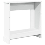 Fireplace Surround White 90x30x90 cm Engineered Wood - Rear View