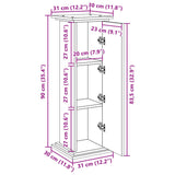 Display Stand with Storage Artisan Oak 31x30x90 cm Engineered Wood - Extra Image