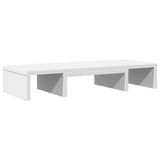 Monitor Stand Adjustable White 60x24x10.5 cm Engineered Wood - Rear View