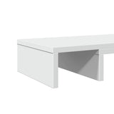 Monitor Stand Adjustable White 60x24x10.5 cm Engineered Wood - Close-Up Angle