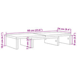 Monitor Stand Adjustable White 60x24x10.5 cm Engineered Wood - Extra Image