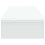 Monitor Stand Riser Adjustable White 80x24x10.5 cm Engineered Wood