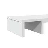 Monitor Stand Riser Adjustable White 80x24x10.5 cm Engineered Wood - Close-Up Angle