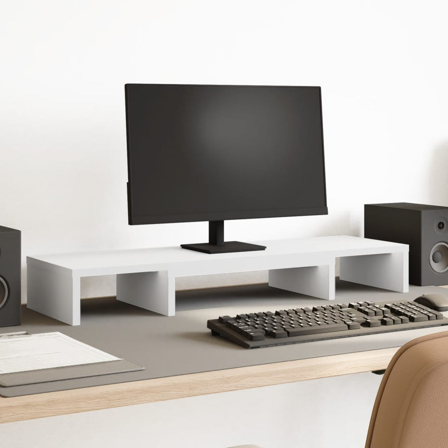 Monitor St& Riser Adjustable White 80x24x10.5 cm