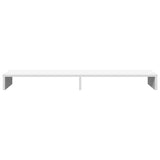 Monitor Stand White 100x27x10 cm Engineered Wood - Top-Down View