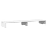 Monitor Stand White 100x27x10 cm Engineered Wood - Rear View