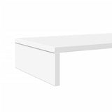 Monitor Stand White 100x27x10 cm Engineered Wood - Close-Up Angle