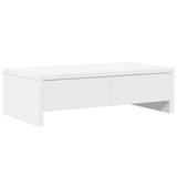 Monitor Stand with Drawers White 50x27x15 cm Engineered Wood