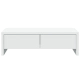 Monitor Stand with Drawers White 50x27x15 cm Engineered Wood