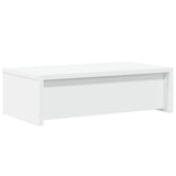 Monitor Stand with Drawers White 50x27x15 cm Engineered Wood - Close-Up Angle