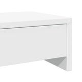 Monitor Stand with Drawers White 50x27x15 cm Engineered Wood