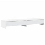 Monitor Stand with Drawers White 100x27x15 cm Engineered Wood
