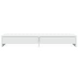 Monitor Stand with Drawers White 100x27x15 cm Engineered Wood