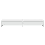 Monitor Stand with Drawers White 100x27x15 cm Engineered Wood