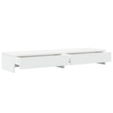 Monitor Stand with Drawers White 100x27x15 cm Engineered Wood