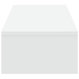 Monitor Stand with Drawers White 100x27x15 cm Engineered Wood - Rear View