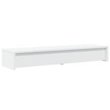 Monitor Stand with Drawers White 100x27x15 cm Engineered Wood