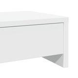 Monitor Stand with Drawers White 100x27x15 cm Engineered Wood - Low Angle