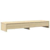 Monitor Stand with Drawers Sonoma Oak 100x27x15 cm Engineered Wood