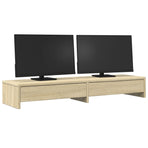 Monitor St& with Drawers Sonoma Oak 100x27x15 cm