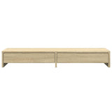Monitor Stand with Drawers Sonoma Oak 100x27x15 cm Engineered Wood