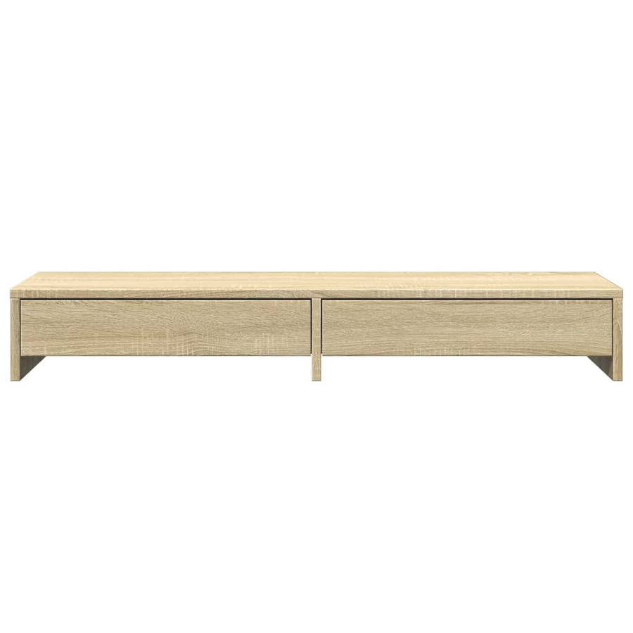 Monitor St& with Drawers Sonoma Oak 100x27x15 cm