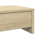 Monitor Stand with Drawers Sonoma Oak 100x27x15 cm Engineered Wood - Low Angle