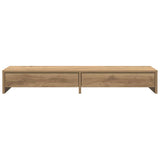 Monitor Stand with Drawers Artisian Oak 100x27x15 cm Engineered Wood