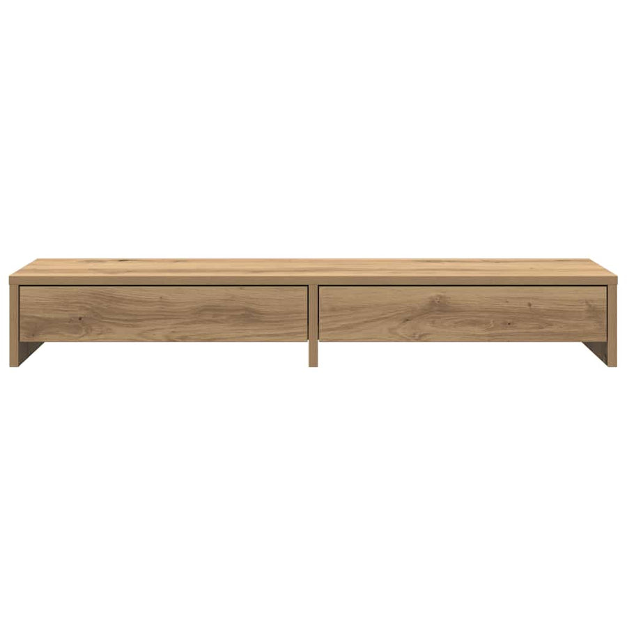 Monitor Stand with Drawers Artisian Oak 100x27x15 cm