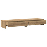 Monitor Stand with Drawers Artisian Oak 100x27x15 cm Engineered Wood - 45-Degree Angle