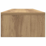 Monitor Stand with Drawers Artisian Oak 100x27x15 cm Engineered Wood - Rear View
